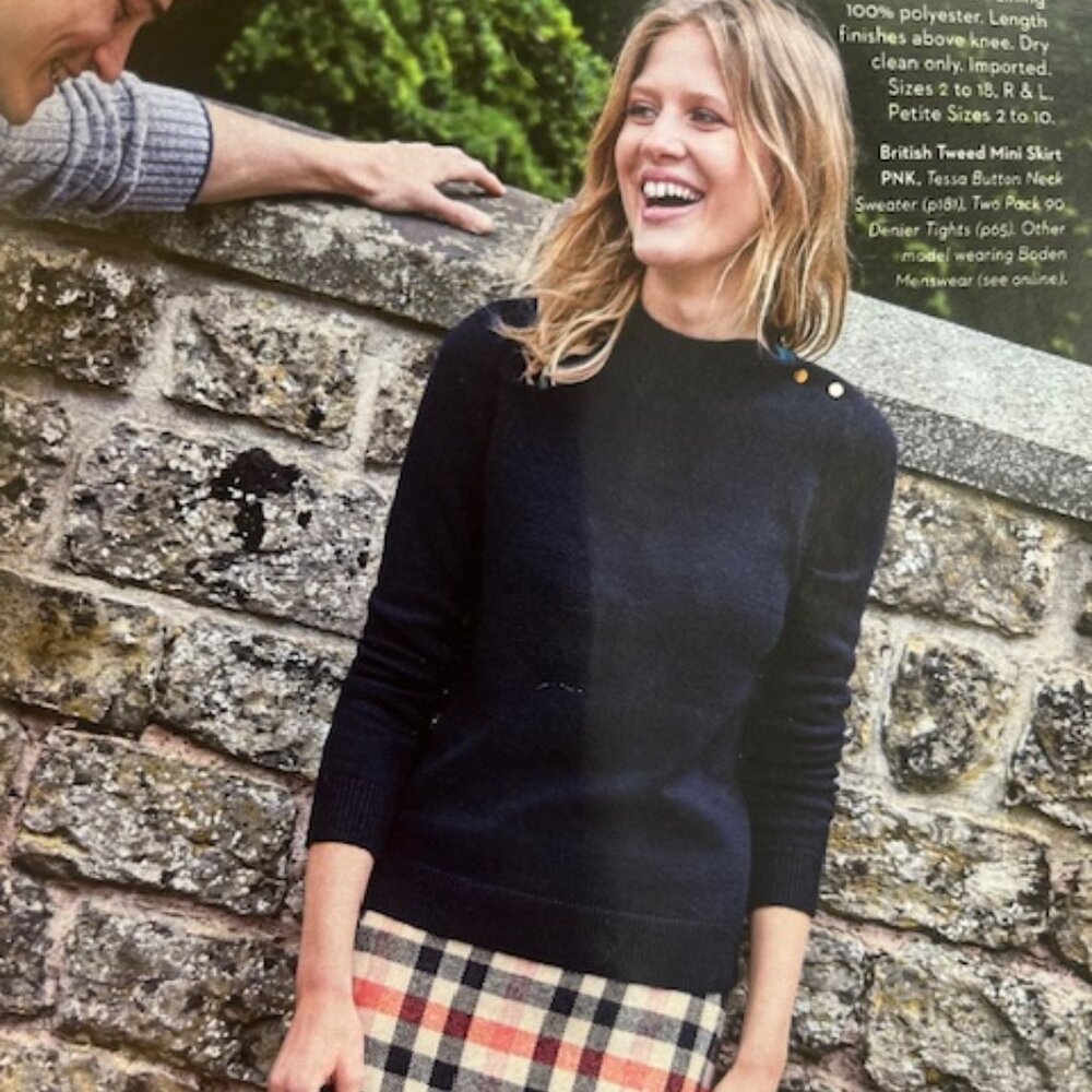 Boden British Tweed Skirt Mini US 4R